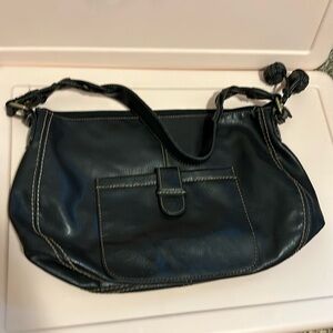 Black Leather Hand Bag
